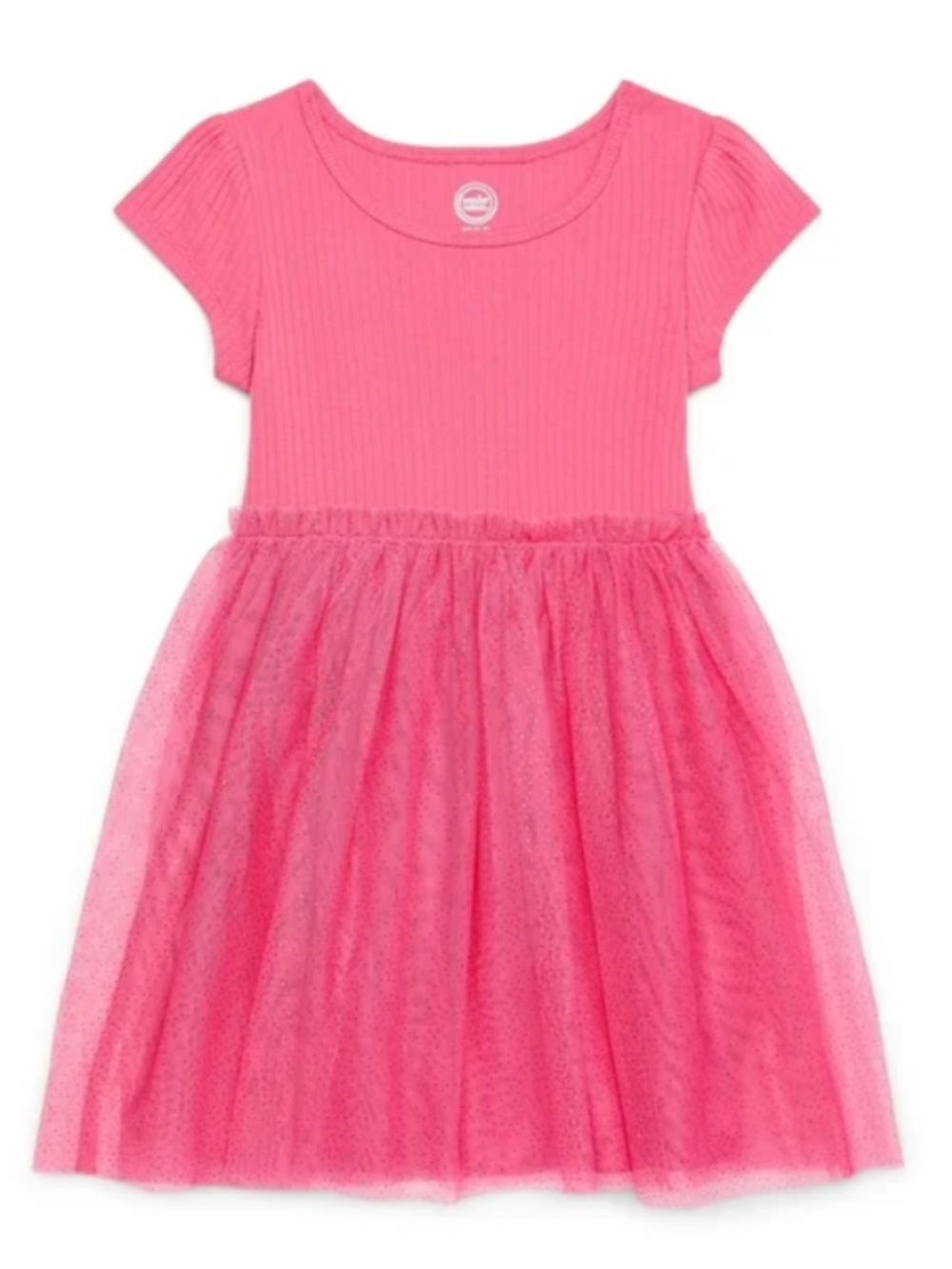 Wonder Nation Girls Short Sleeve Tutu Dress, - Pink - Sz Large